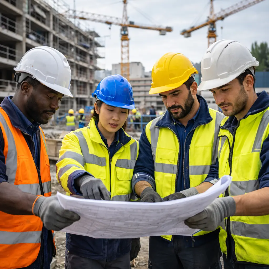 strani radnici koji rade na gradilistu u europi